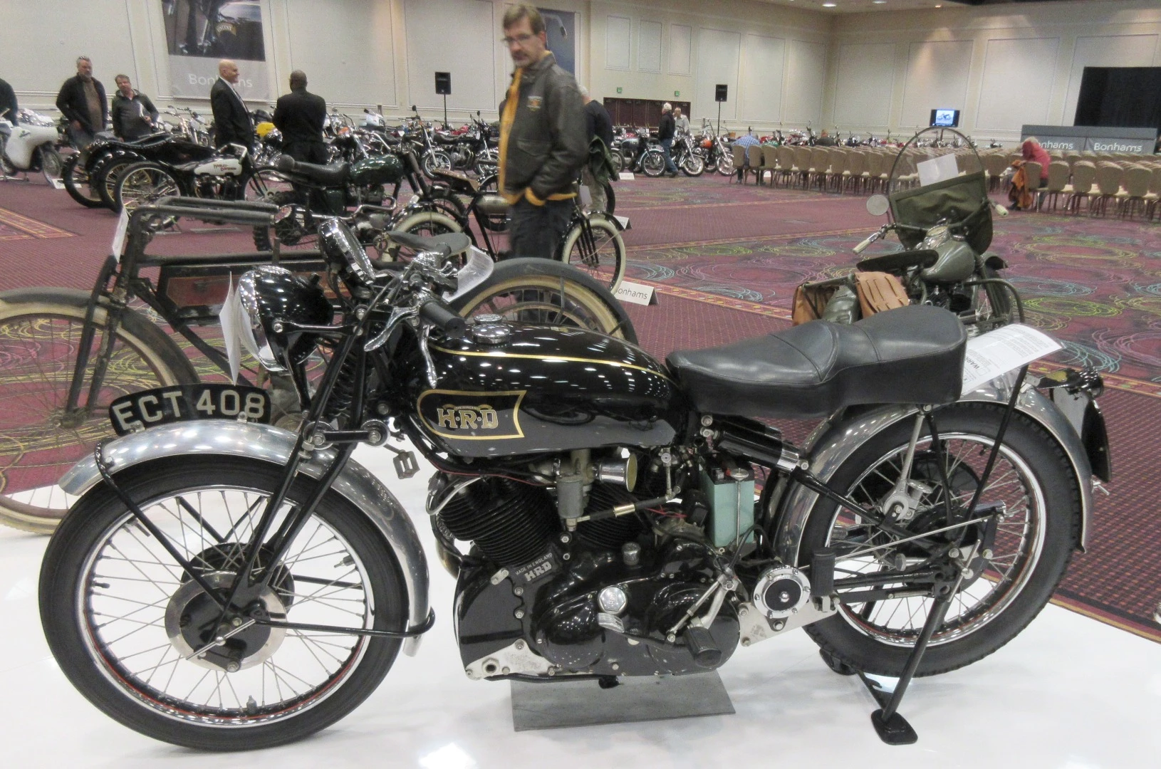 Bonhams Lot 108, a 1948 Series-B Black Shadow, is something of a rarity with just 76 being made before Series-C production began in 1949. Over 1500 of the Series-C Black Shadow were built, so on the basis of scarcity, this bike in particular could have gone higher. With all the numbers being right, it resulted in a world record price for the model.