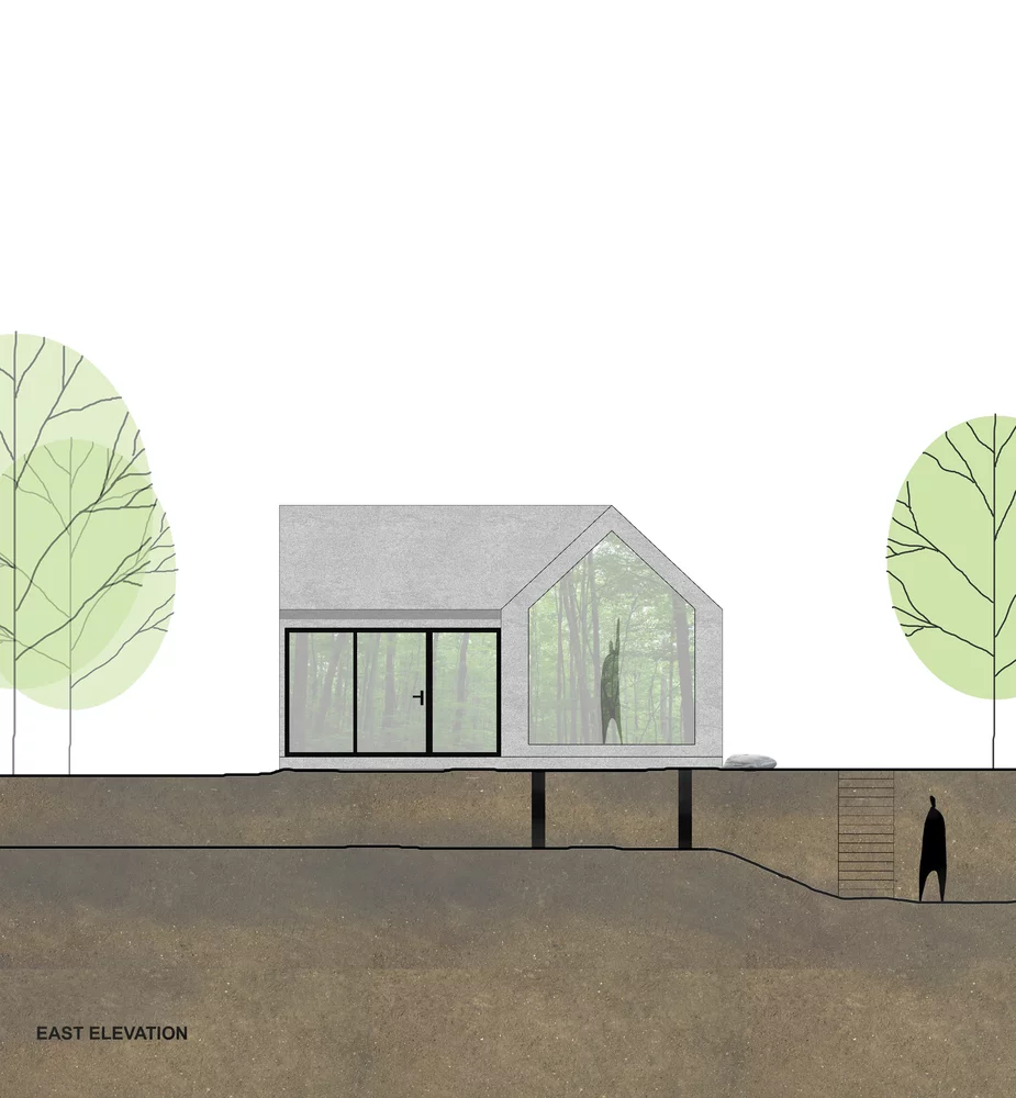 Cross section designs of Forest House 02