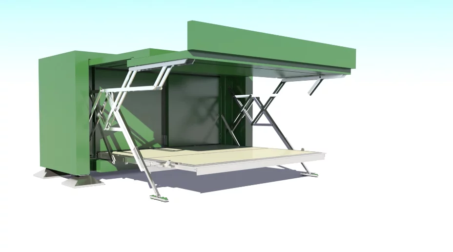 The system is proposed for rapid relief structures in times of crisis