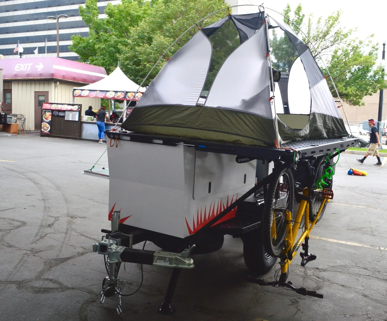 The WoollyBear hauls sports gear into the wilderness and stays the night