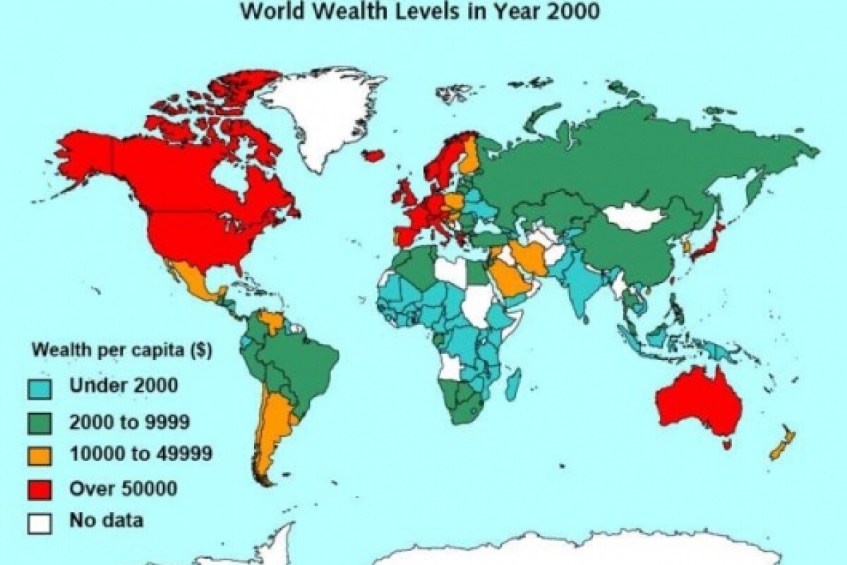 How the world's wealth is distributed the top two percent own half
