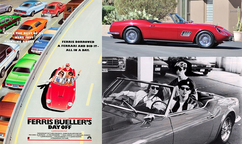 Another indication that movie car provenance is becoming a potent variable in the complex auction value equation is that one of the three convincing Ferrari 250GT Spyder California replicas made by Modena and used in the shooting of the hit movie Ferris Bueller's Day Off, went to auction in Monterey