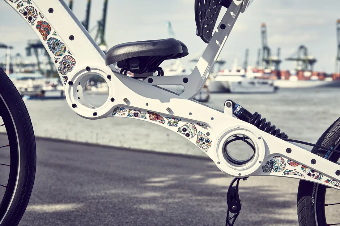 A white-framed MC2 Chopper