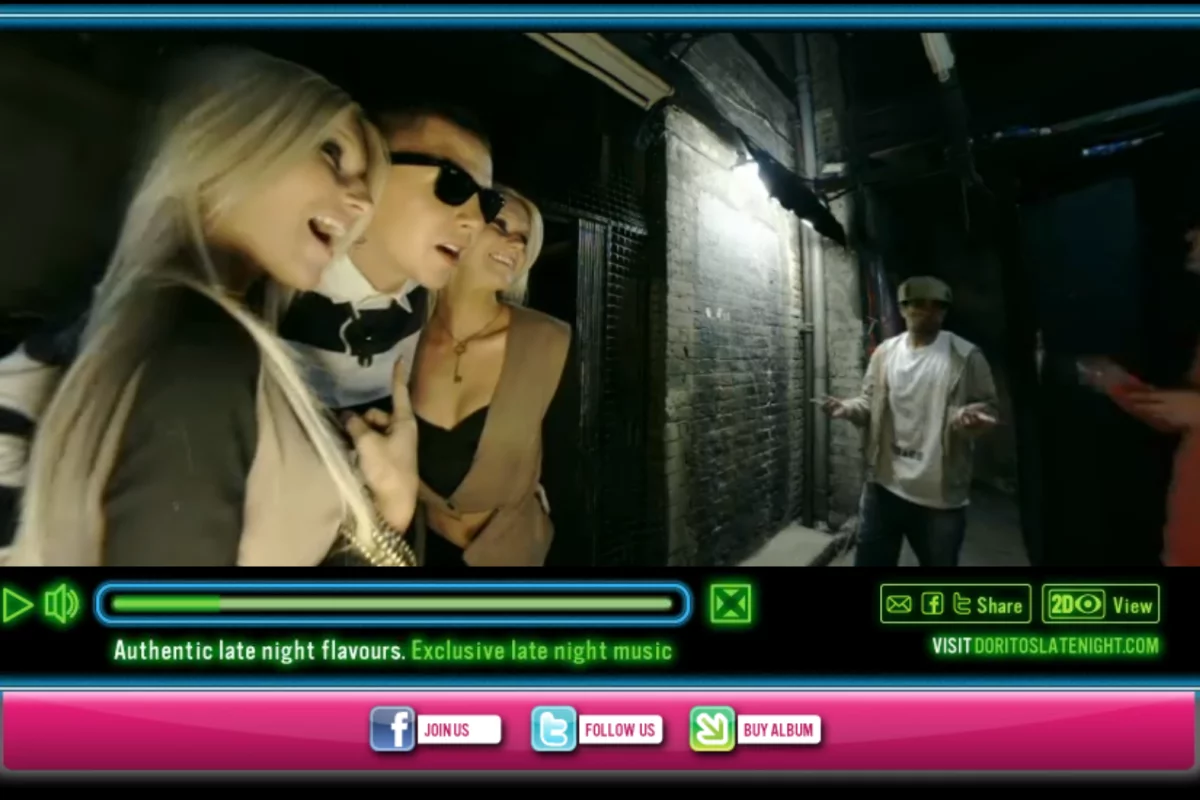 Professor Green's "Coming to Get Me" video clip, presented in 360-degree interactive video