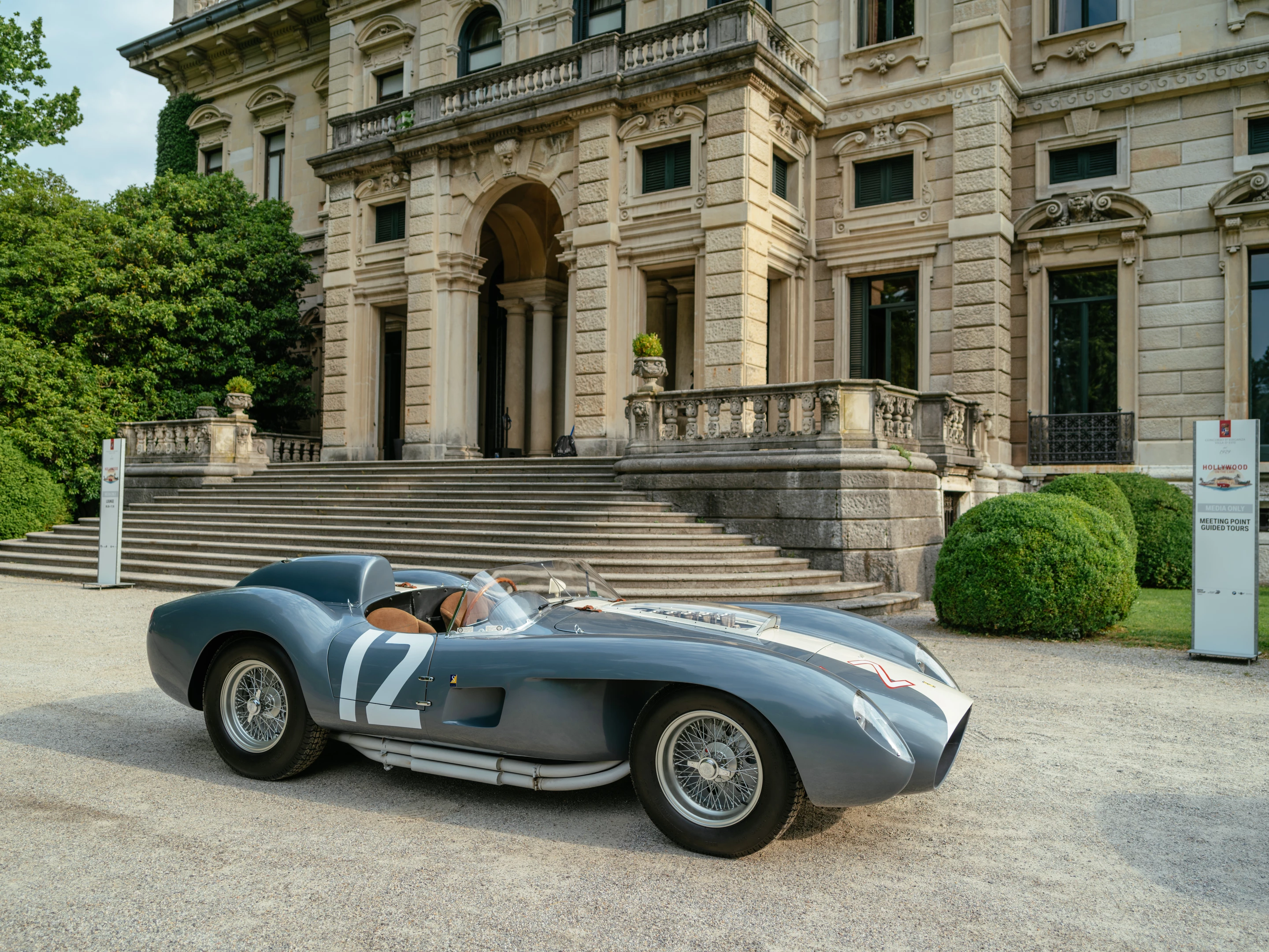 1958 Ferrari 335 S Spyder by Scaglietti | Winner: 2018 Concorso d'Eleganza Villa d'Este | Owner: Andreas Mohringer, Austria | Specifications: 4023 cc, DOHC V12 engine • 5-speed manual transaxle • 390 horsepower at 7400 rpm • Independent suspension front, De Dion real axle • Four-wheel hydraulic drum brakes
