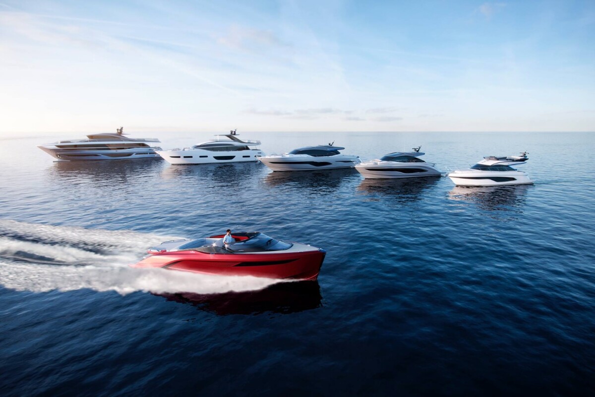 This won’t be the last we see from a Princess and Pininfarina collaboration, with the two companies also collaborating on the upcoming Princess X95 motor yacht pictured in the top left here