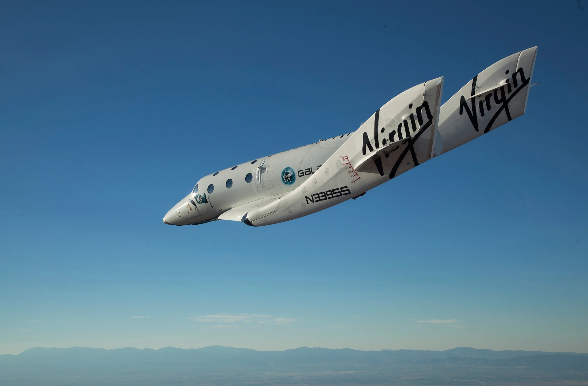 VSS Enterprise on its milestone first free flight (Image: Mark Greenberg)