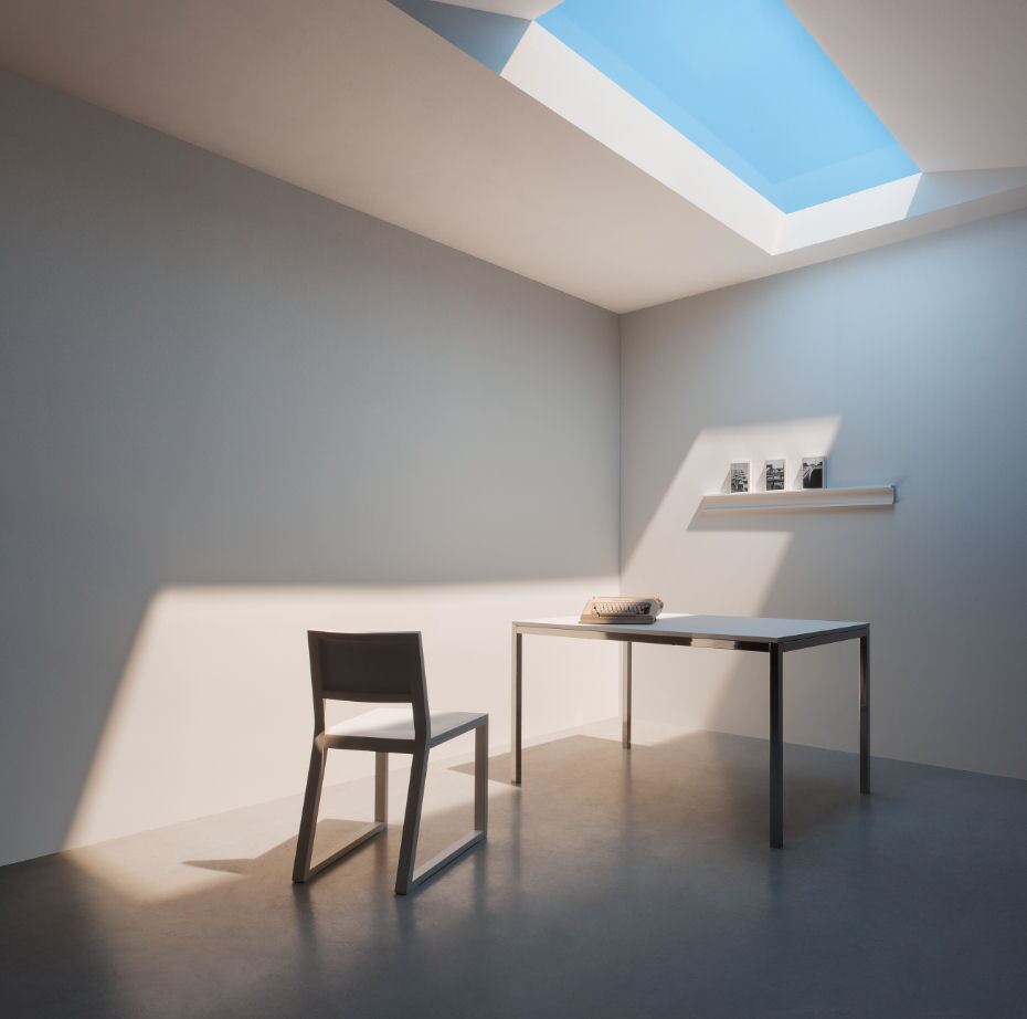 The CoeLux system not only delivers faux daylight to enclosed spaces, it can also be programmed to emulate three different geographic lighting scenarios