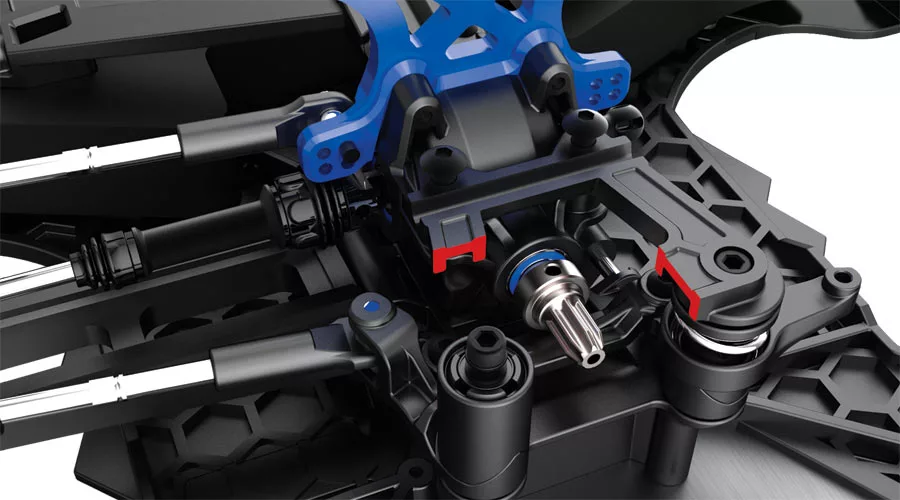 The Traxxas XO-1's steering bellcrank