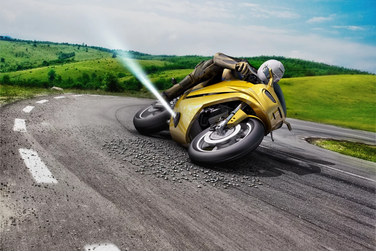 Bosch suggests adding lateral thrusters to keep the motorcycle upright in the case of a slip