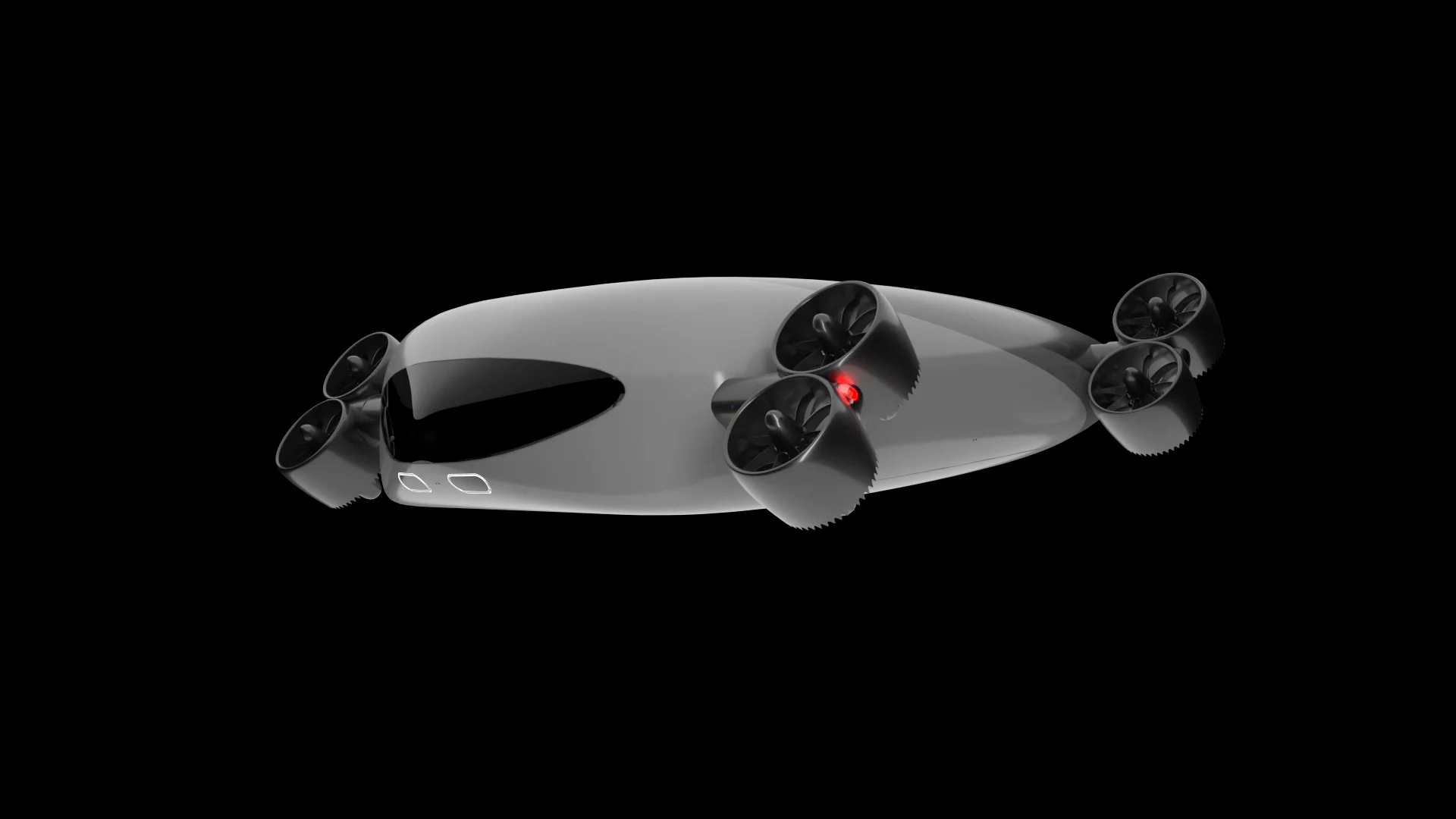 Each of the Kelekona's eight ducted fans houses two contra-rotating propellers