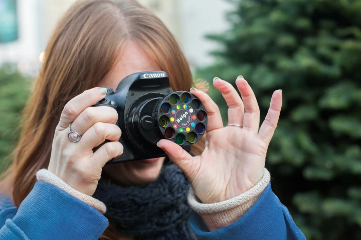 The DSLR Wheel of Filters can be used on Canon or Nikon cameras