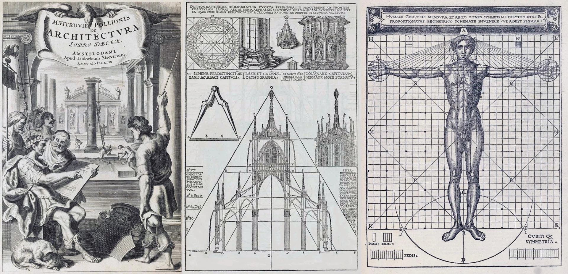 Written 2000 years ago by Roman architect and military engineer Marcus Vitruvius Pollio, De architectura (On architecture in English but published as Ten Books on Architecture) is the oldest surviving treatise on architecture and certainly the most influential book ever written on the subject. Included within the ten books is a clear understanding of how advanced the Romans were in areas such as town planning and civil engineering, water supply and aqueducts, geometry, astronomy and the construction of machines as diverse as siege engines, water mills, drainage machines, hoisting and pneumatics. The book was reproduced repeatedly with commentary once the printing press was invented 1500 years after it was written and Italian Renaissance architects such as Alberti, Bramante, Michelangelo, Vignola, Palladio and many others were influenced by it. Even the White House owes much to Marcus Vitruvius Pollio.