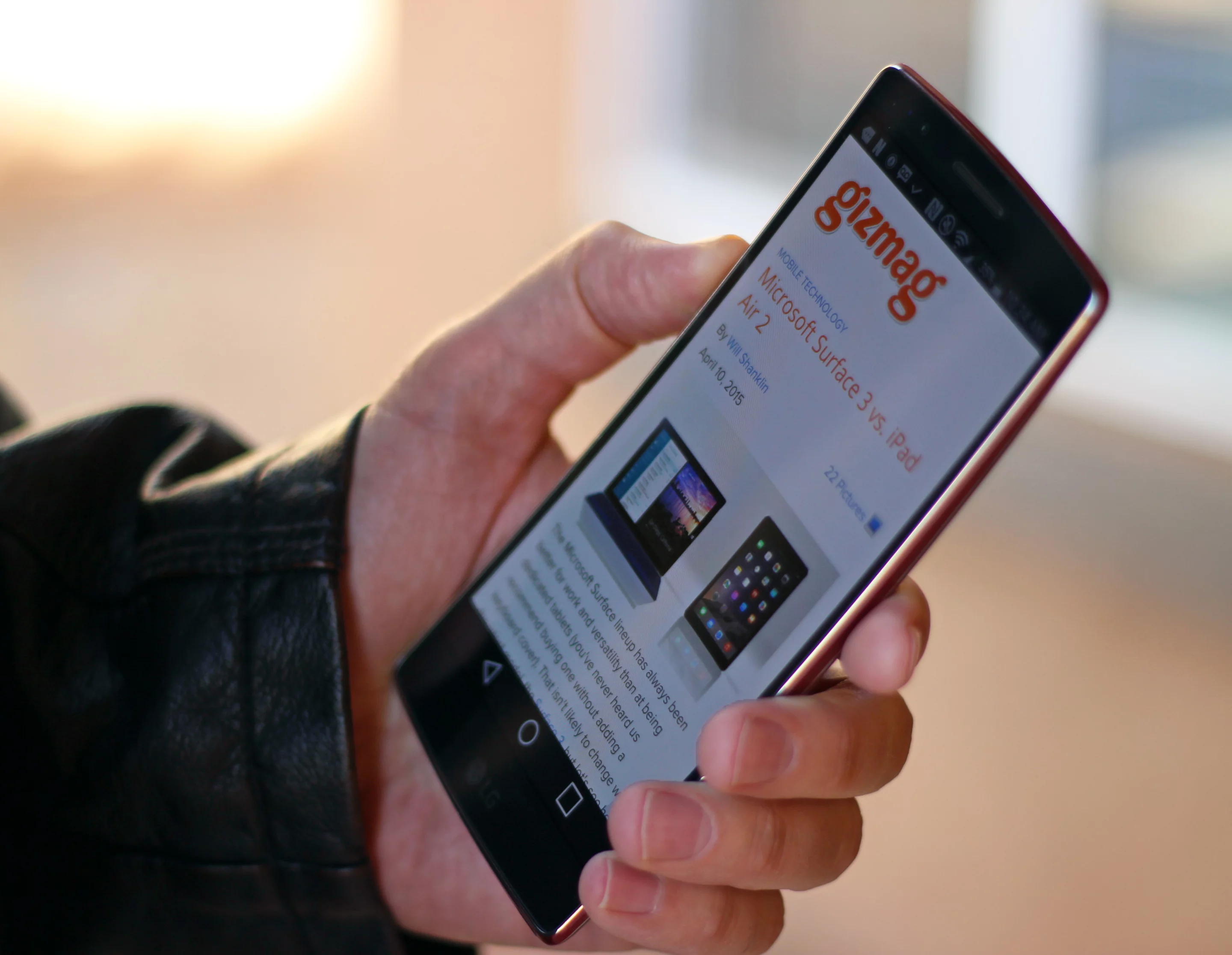 The LG G Flex 2 has a 5.5-in, 1080p display (Photo: Will Shanklin/Gizmag.com)