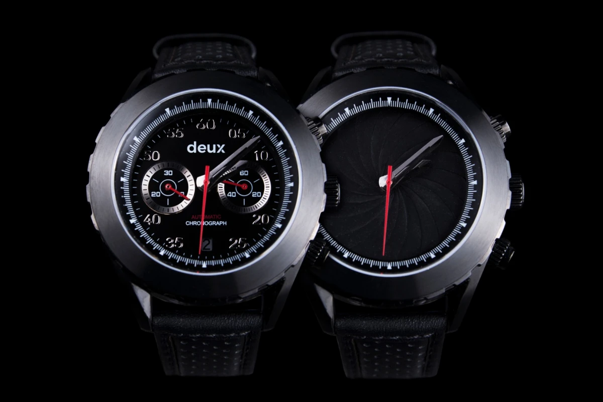 The Deus Collection watches can change dramatically with a twist of the bezel