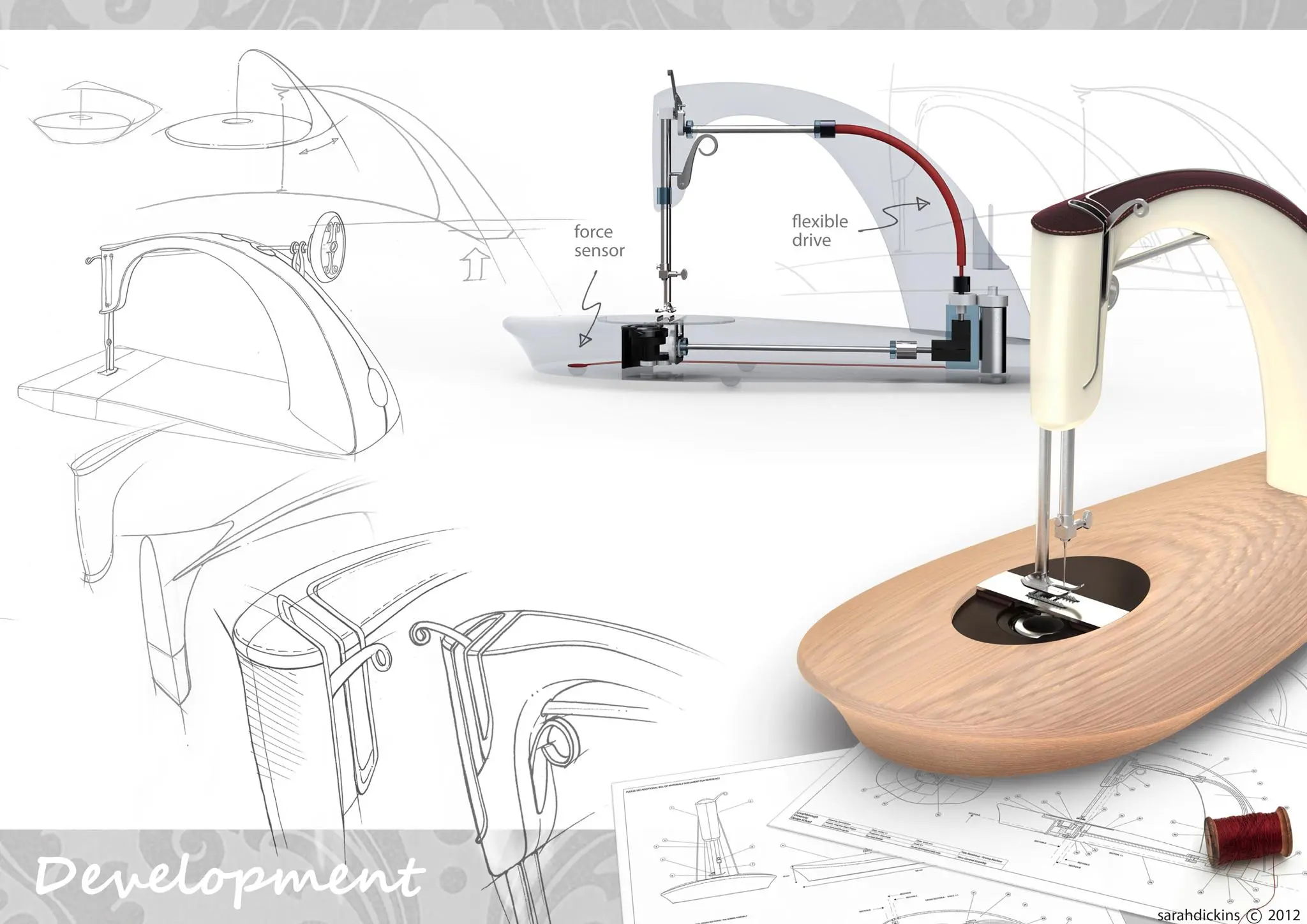 The Alto sewing machine design