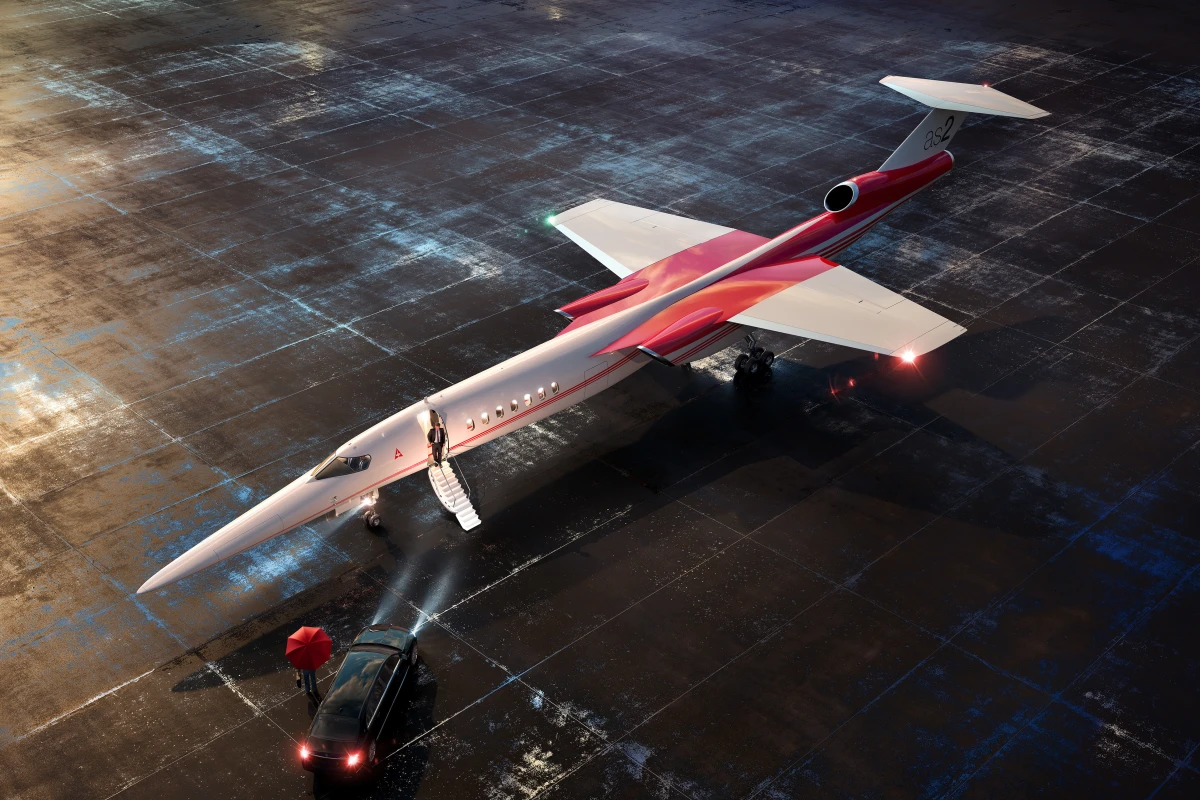 A render of Aerion's AS2 supersonic jet
