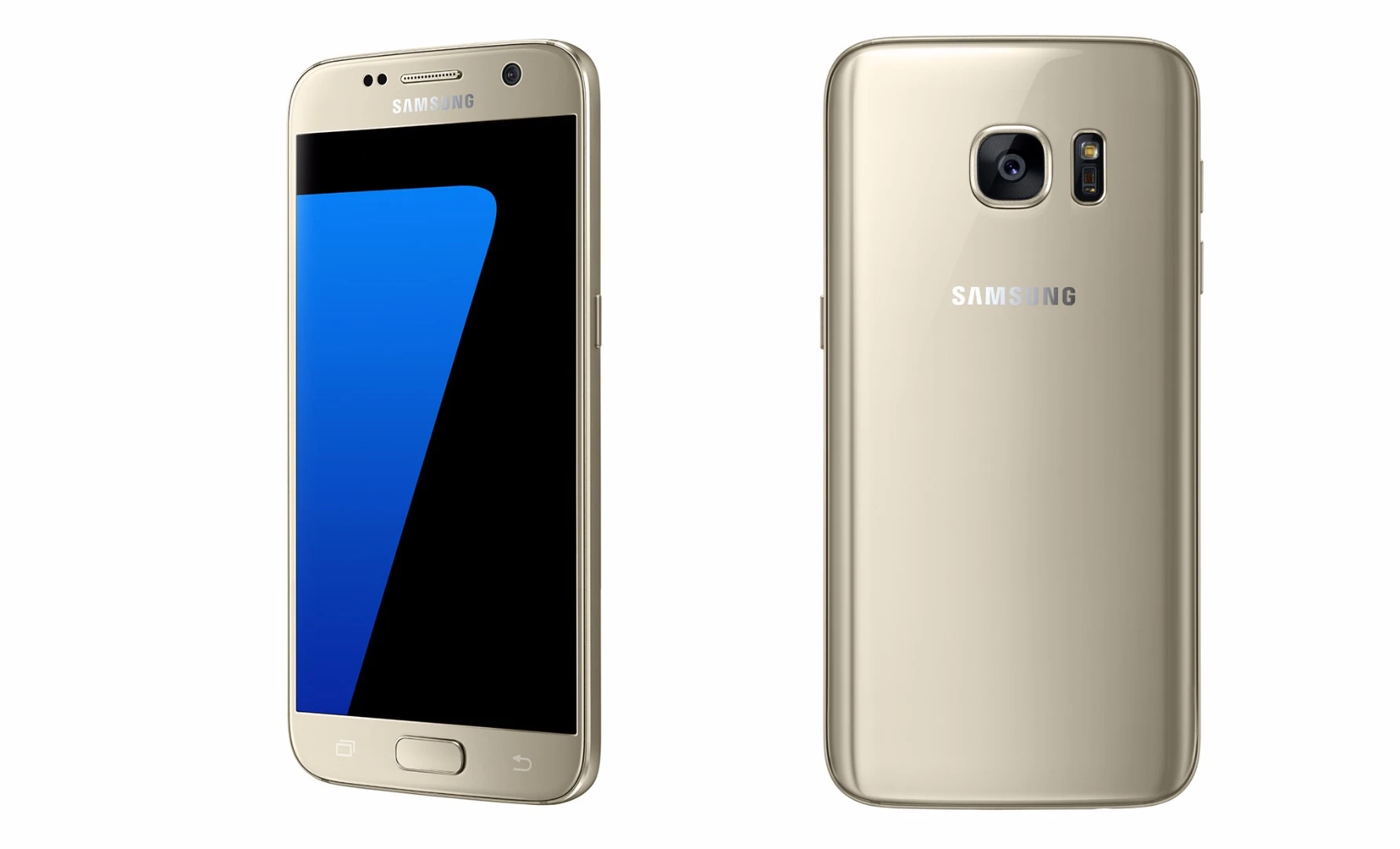 Front and back of the standard Galaxy S7