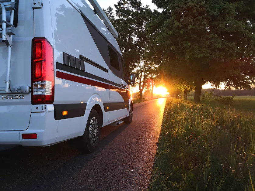 Driving into the sunset