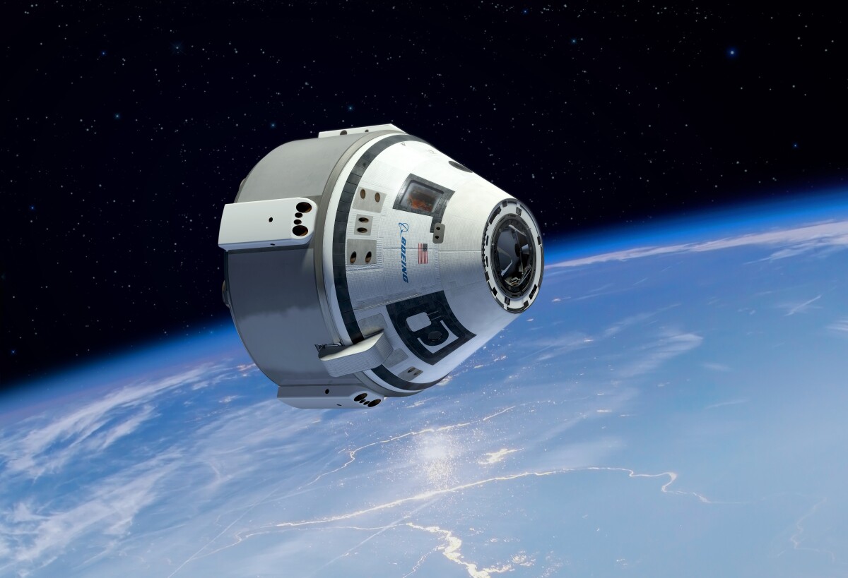 Artist's concept of the CST-100 and service module