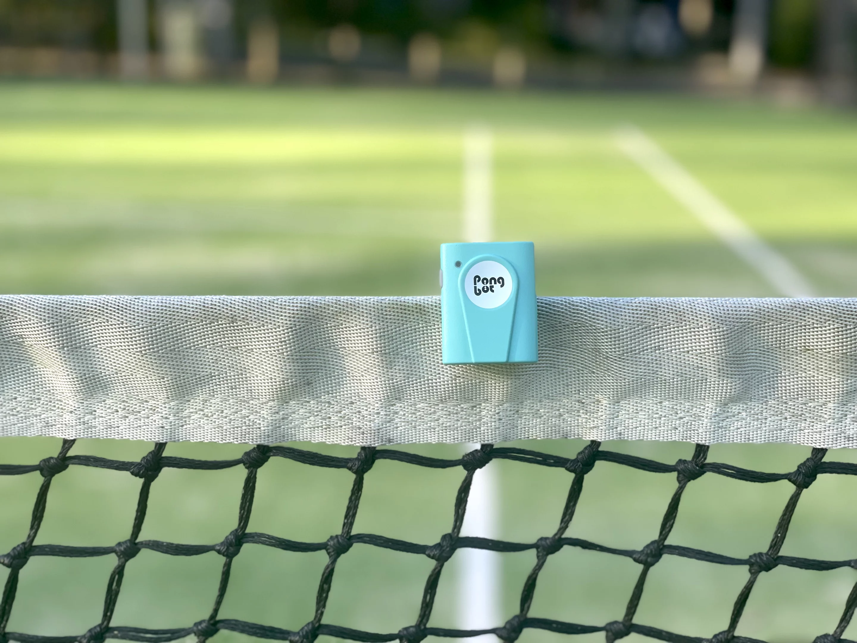Two net sensors turn the Pongbot into an AI tennis opponent