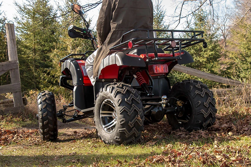 Two 500W motors drive one front wheel each, while the third 1,000W unit handles both of the rear wheels