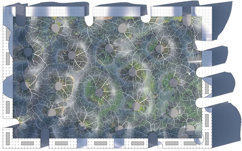 Adjacent units, such as shops or medical facilities, could be attached to the controlled air system