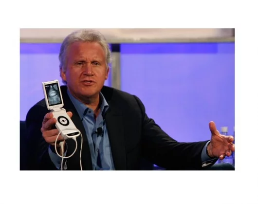 GE CEO Jeffrey Immett announcing the Vcsan at the Web 2.0 conference in San Francisco