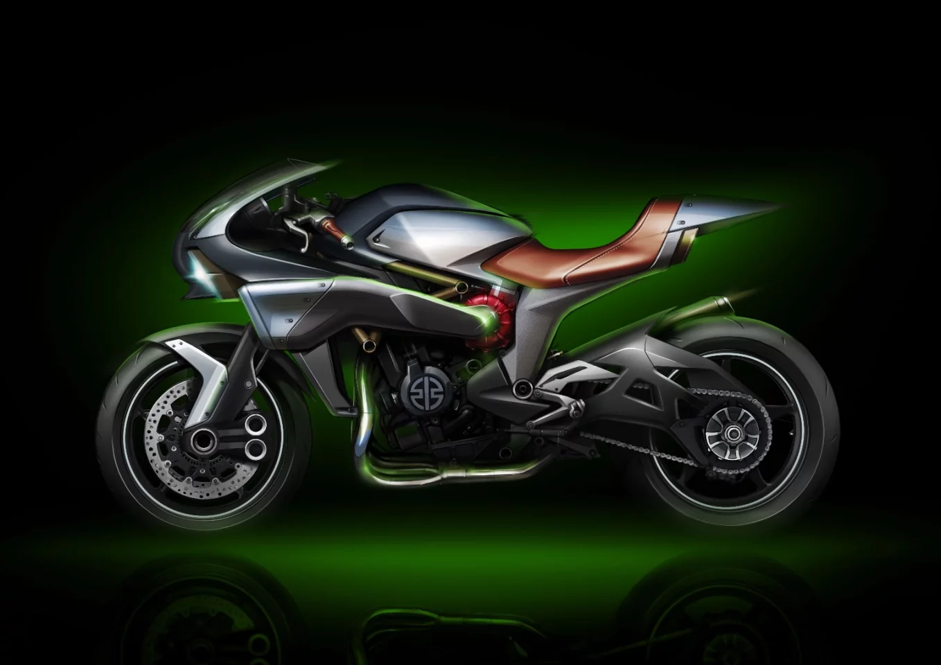 With the Spirit Charger concept bike Kawasaki offered a conceptual view of tomorrow's mid-capacity supercharged bike