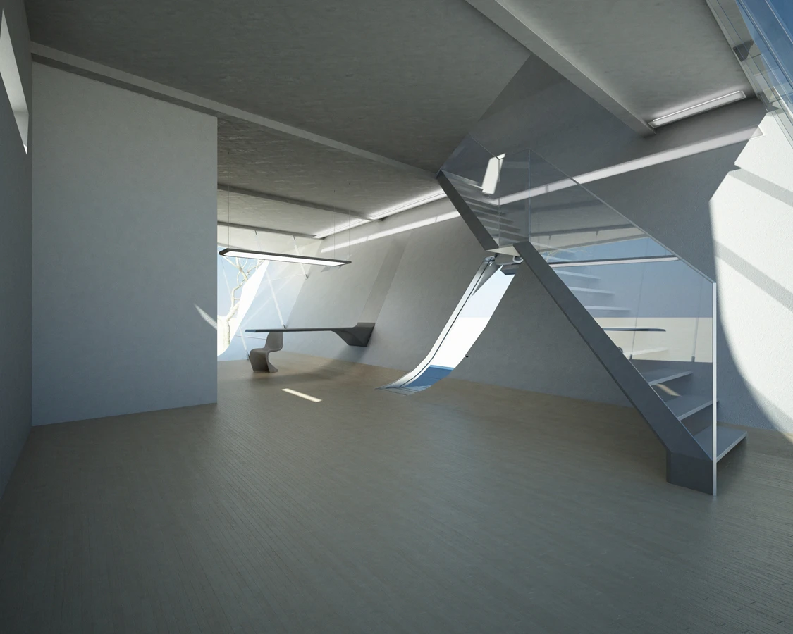 Modularized skylights and glass windows can be electronically controlled to change the level of transparency, depending on how much heat or sunlight you wish to let it (image from Violent Volumes)