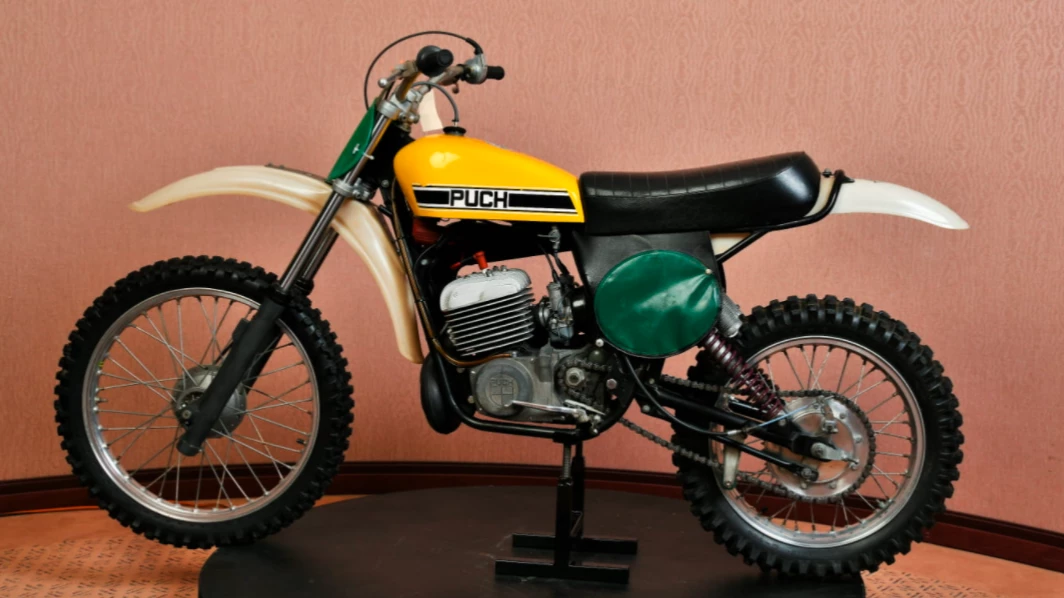This 1976 Puch 250 Twin Carb sold for $55,000 as Lot F244 at Mecum Auctions' Las Vegas sale on Friday, 28 January 2022