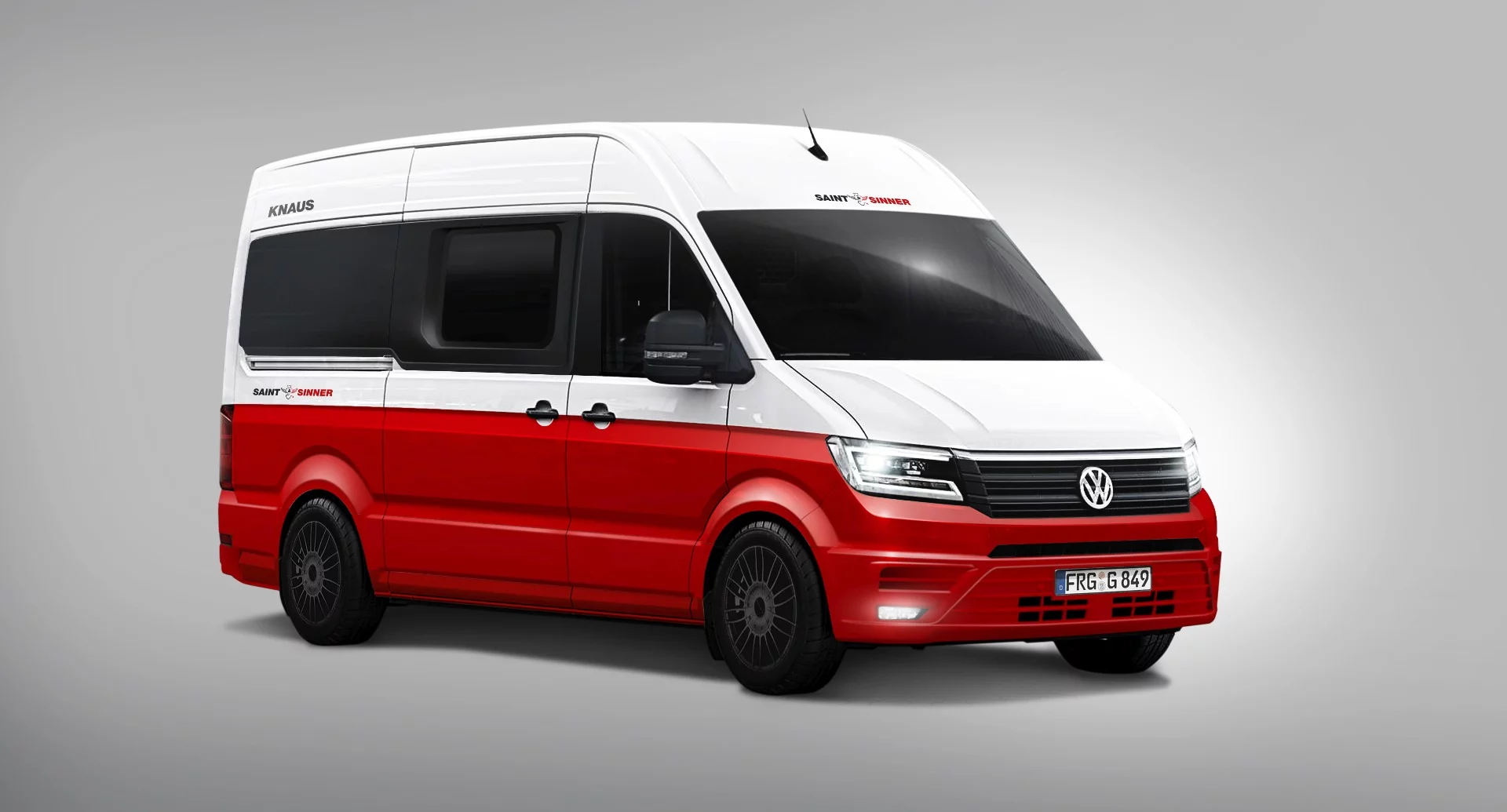 The Saint & Sinner is based on a Vollkswagen Crafter 35 with 8.5-ft-high roof