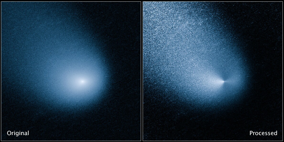 Comet C/2013 A1 as seen by the Hubble telescope (Image: NASA, ESA, and J.-Y. Li (Planetary Science Institute) )