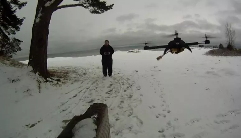 After assembly, the Vampire flew all over the frozen beach
