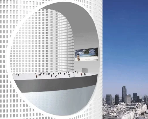 The proposed London Supertower could hold up to 100,000 people.