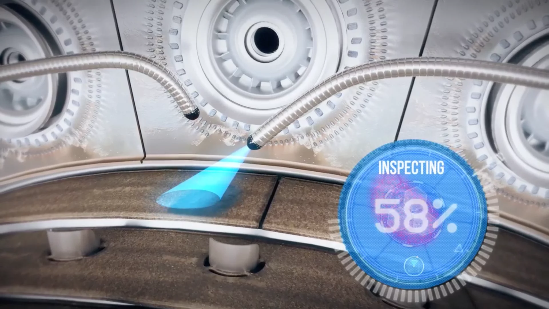 Rolls-Royce is working on a snake-like robot that can slither through an aircraft engine environment like an endoscope, teaming up with other snakes to patch up damaged thermal barrier coatings