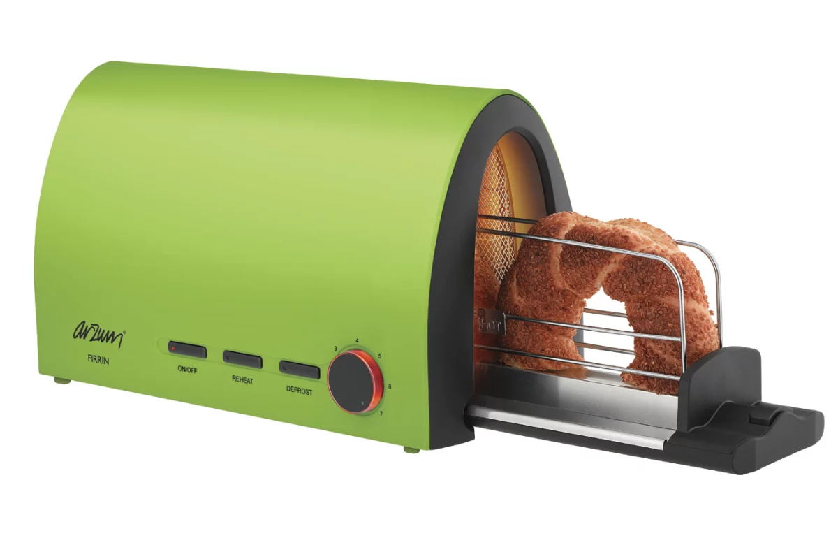 The Arzum Firrin uses a sliding tray instead of a pop-up arrangement