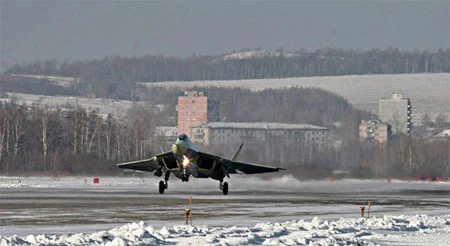 The Russian T-50 PAK-FA fighter jet