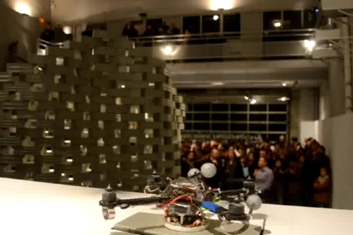 France's FRAC Center is hosting an exhibition built entirely by flying robots