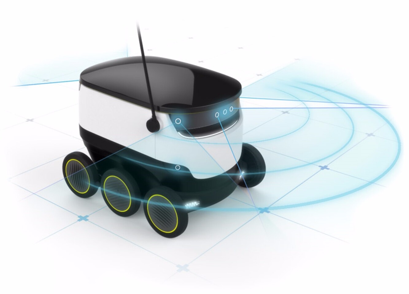 The Starahip robots are equipped with sensors and anti-collision software