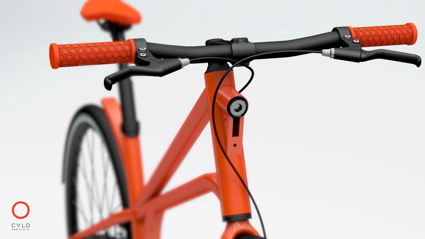 Cylo features front and rear LED lights powered by a dynamo