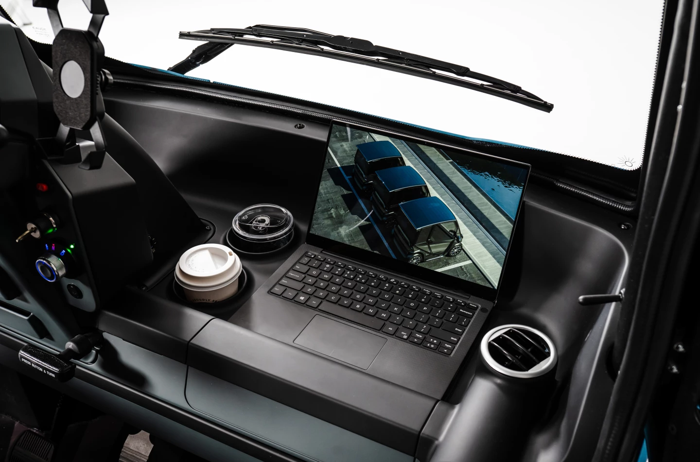 The dashboard doubles as a workstation