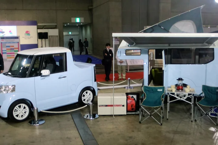 Honda's N-Truck and N-Camp concepts on display at the 2015 Japan Camping Car Show in Tokyo (Photo: Stephen Clemenger/Gizmag.com)