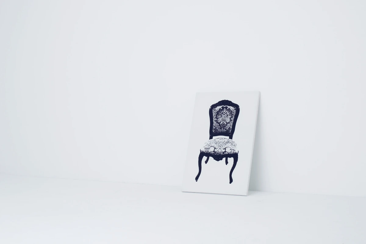 When leaned against a wall, Canvas transforms from a work of art to a piece of furniture