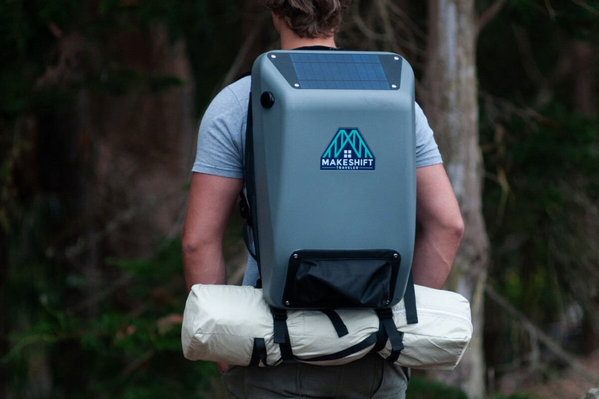 Solar-panel-equipped backpack lets the unhoused keep their phones charged
