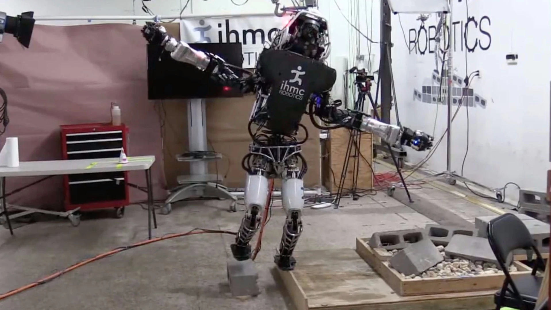 Boston Dynamic's Atlas robot balances on a 2 cm-wide board courtesy of an algorithm from IHMC