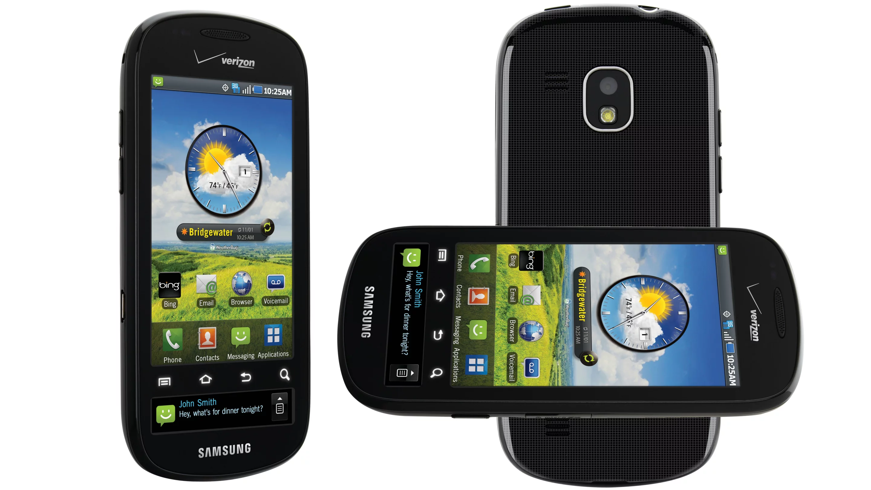 Samsung's new Continuum smartphone is to debut in the U.S. via Verizon on November 11 and sports two AMOLED displays - a main screen where most of the everyday functionality takes place and a smaller ticker window where news and message alerts appear