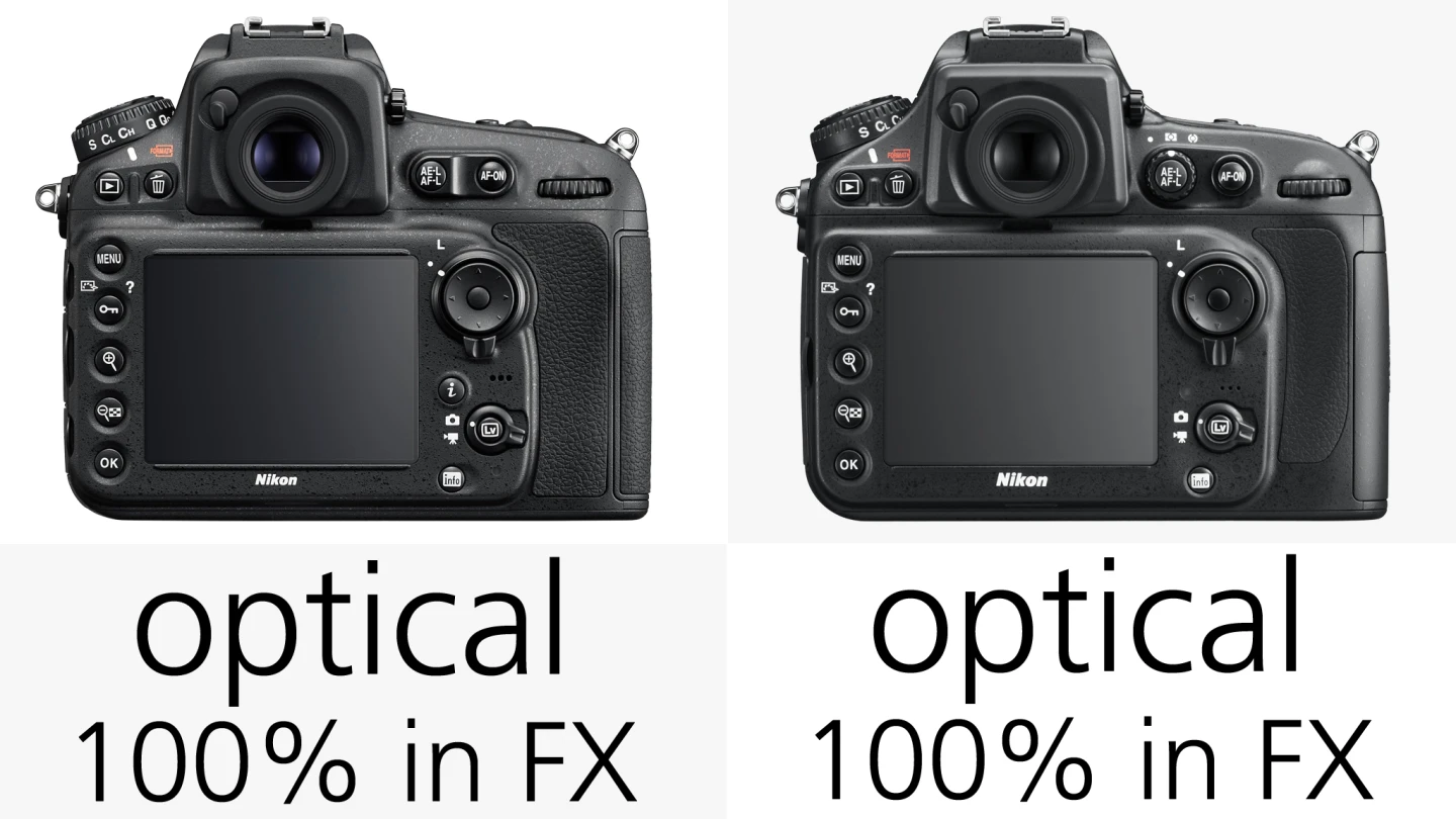 The viewfinder on the Nikon D810 is said to be brighter and show more accurate color thanks to an improved coating on its glass pentaprism