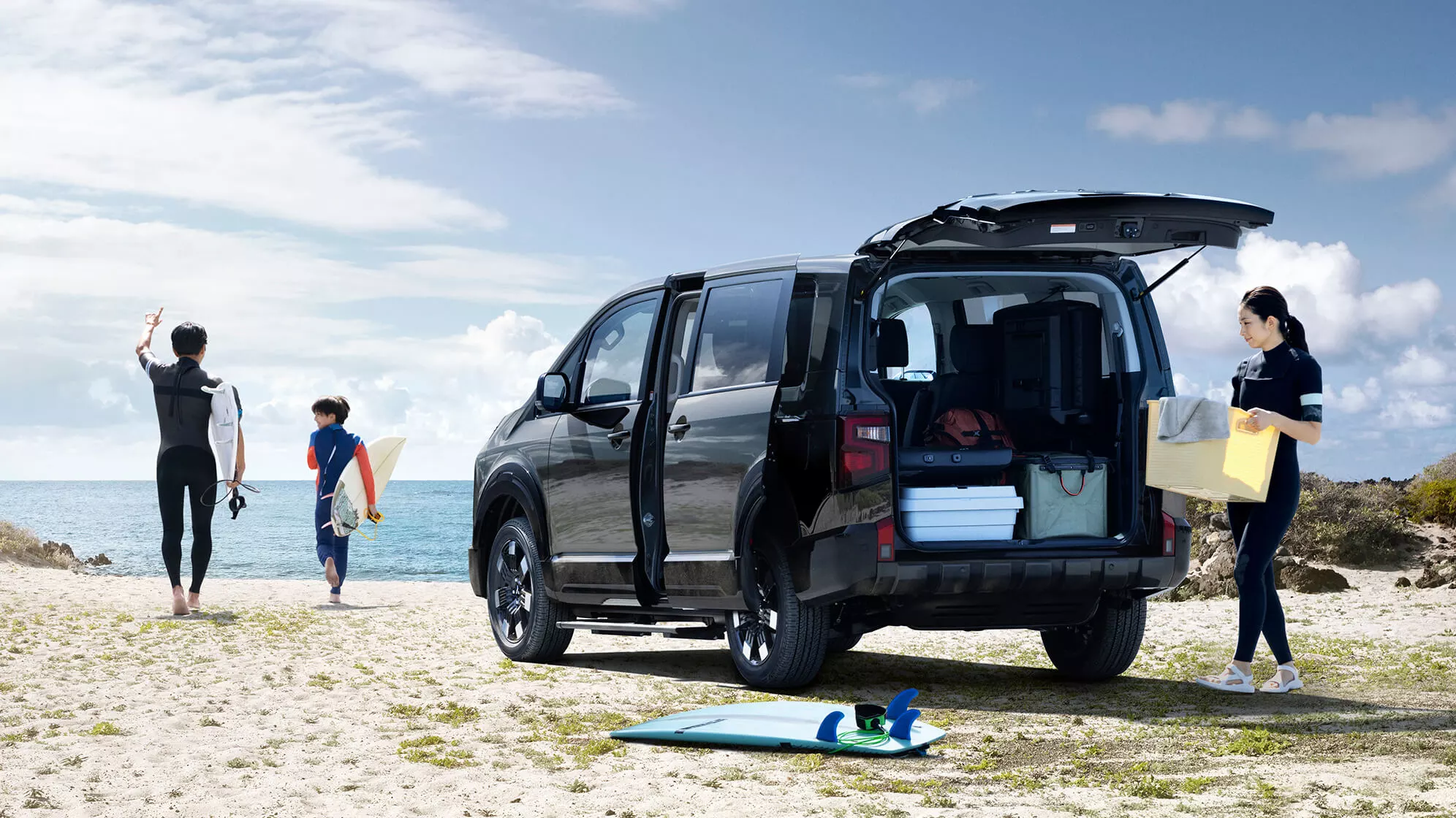 The Delica D:5 is designed to split the difference between a rugged SUV and a versatile minivan