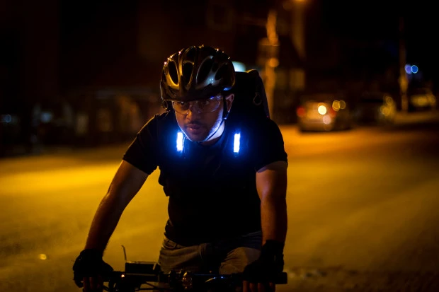 The Aster's front LED strips add visibility